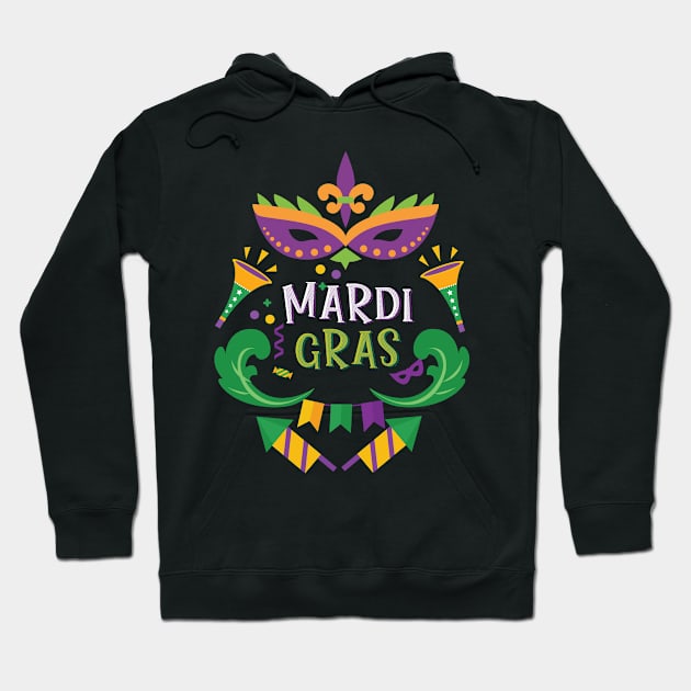 Mardi Gras  Funny Carnival Lover Hoodie by irenelopezz